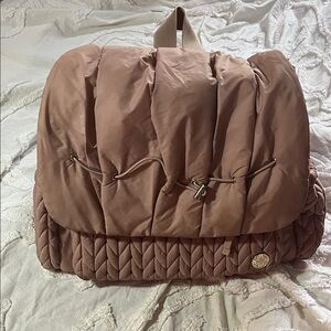 Chic Quilted Women's Diaper Bag in Mauve